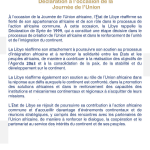Déclaration à l’occasion de la Journée de l’Union africaine