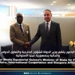 الباعور يلتقي وزير الدولة للشؤون الخارجية والتعاون الدولي والجالية بجمهورية غينيا الاستوائية El-Baour Meets Equatorial Guinea’s Minister of State for Foreign Affairs, International Cooperation and Diaspora Affairs