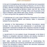 Joint Statement of the State of Libya and the State of Palestine