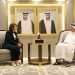 وزيرة الخارجية تلتقي وزير خارجية دولة قطر